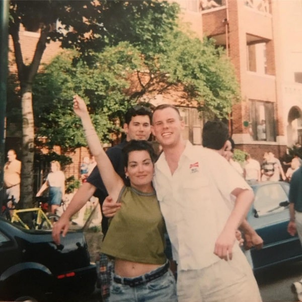 A picture of Kit Hoover with her husband, Crowley Sullivan in the 90s.
